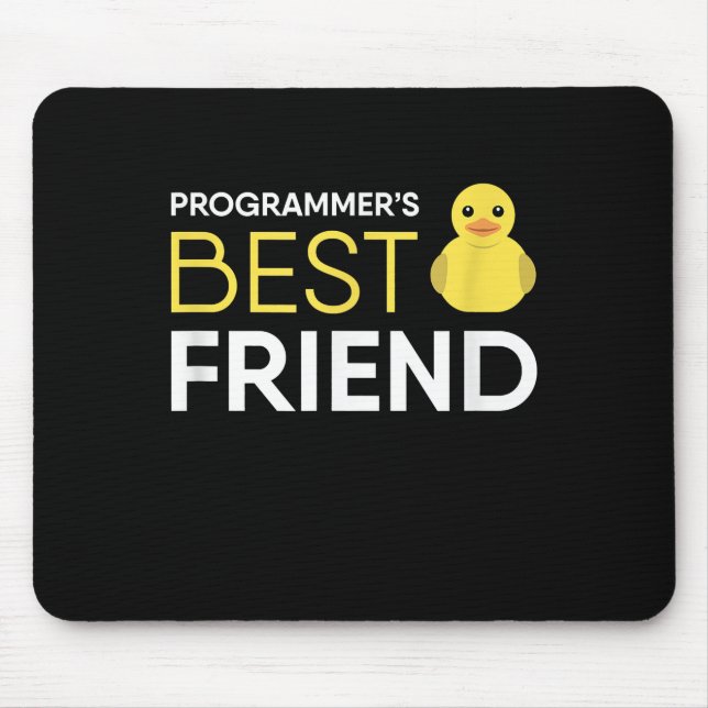 Rubber Duck Debugging Programmers Best Friend Mouse Mat (Front)