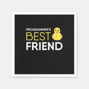 Rubber Duck Debugging Programmers Best Friend Napkin