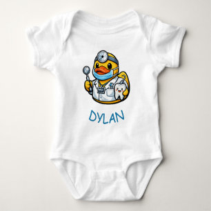 Rubber Duck Dentist Baby Bodysuit