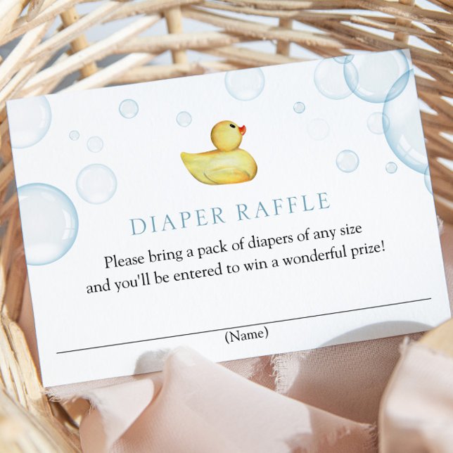 Rubber Duck Diaper Raffle insert card (Creator Uploaded)