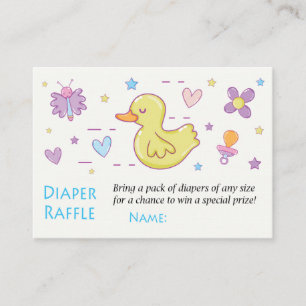 Rubber duck Diaper Raffle Tickets