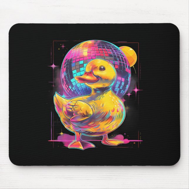 Rubber Duck Disco Music Dancing Rubber Duckie Disc Mouse Mat (Front)