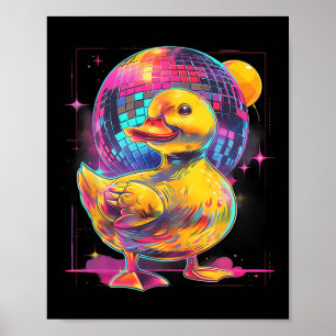 Rubber Duck Disco Music Dancing Rubber Duckie Disc Poster