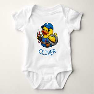 Rubber Duck Electrician Baby Bodysuit