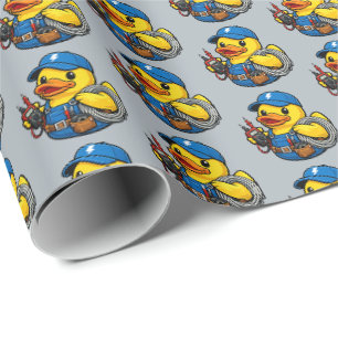 Rubber Duck Electrician Wrapping Paper