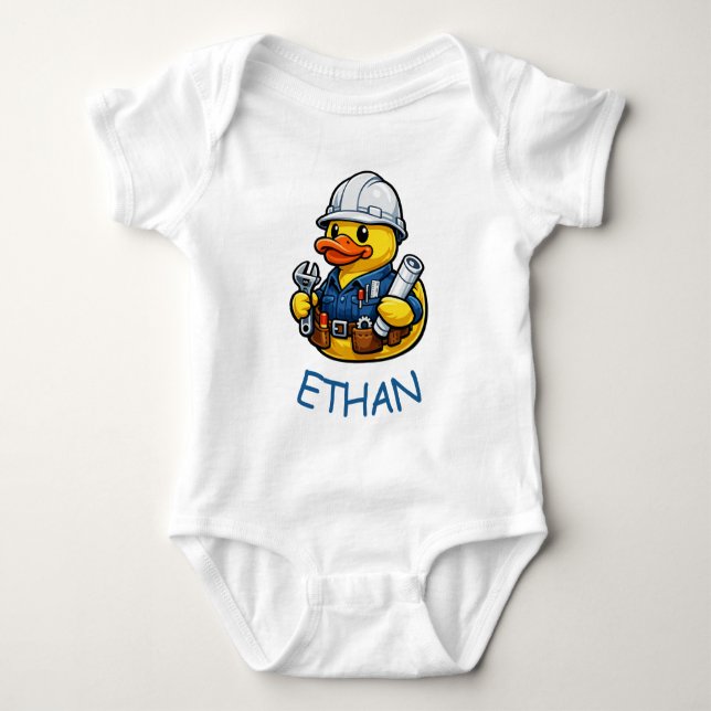 Rubber Duck Engineer Baby Bodysuit (Front)