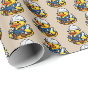 Rubber Duck Engineer Wrapping Paper