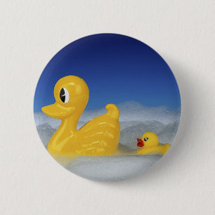 Rubber Duck Family 6 Cm Round Badge