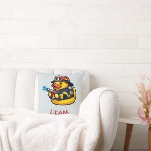 Rubber Duck Firefighter Cushion
