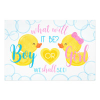 Rubber Duck Gender Neutral or Reveal Backdrop