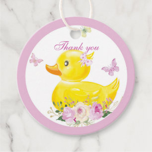 RUBBER DUCK GIRL   Favour Tags