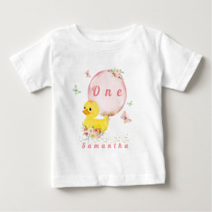 RUBBER DUCK Girl First  Birthday T-Shirt Baby