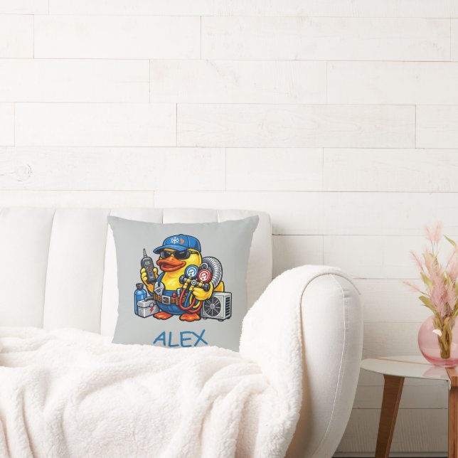 Rubber Duck HVAC Technician Cushion (Couch)