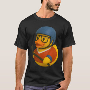 Rubber Duck Ice Hockey Player Ducky Duckie Men Wom T-Shirt
