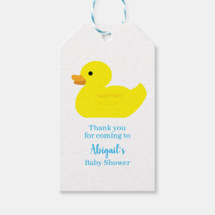 Rubber Duck Illustration Baby Shower Gift Tag
