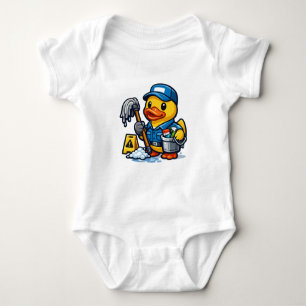 Rubber Duck Janitor Baby Bodysuit