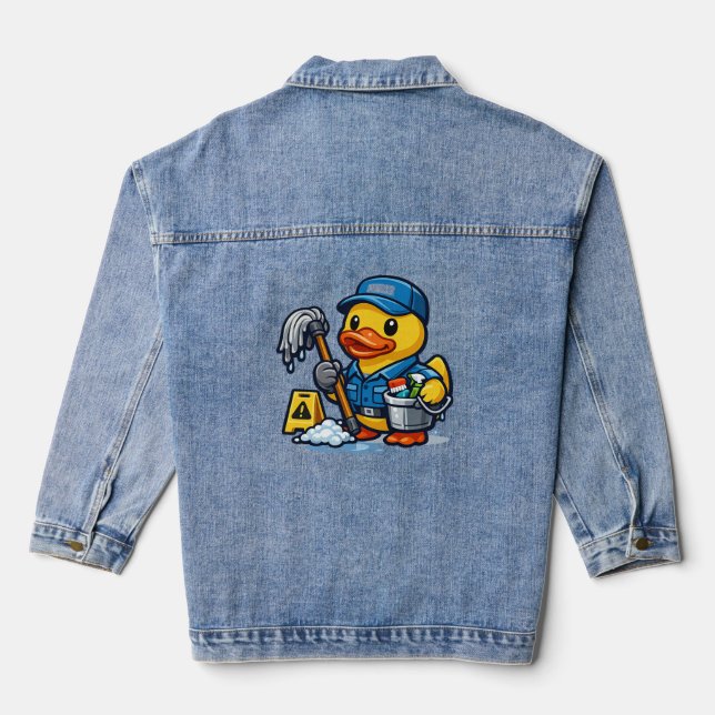 Rubber Duck Janitor Denim Jacket (Back)