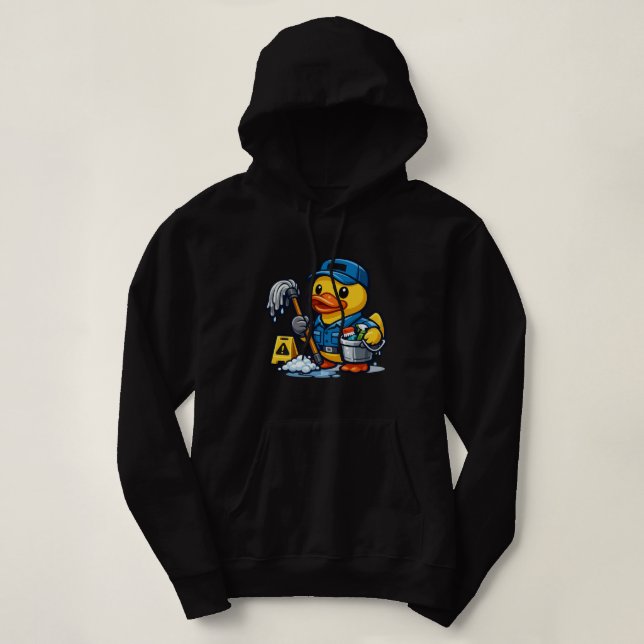 Rubber Duck Janitor Hoodie (Design Front)