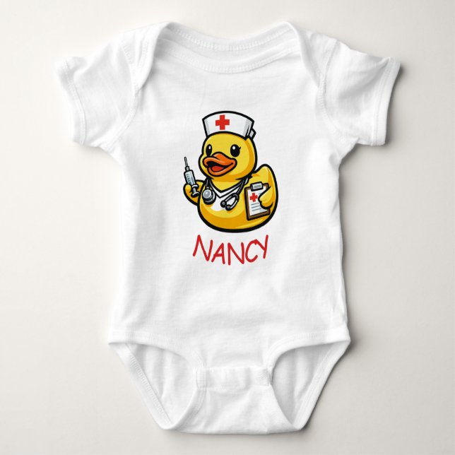 Rubber Duck Nurse Baby Bodysuit (Front)