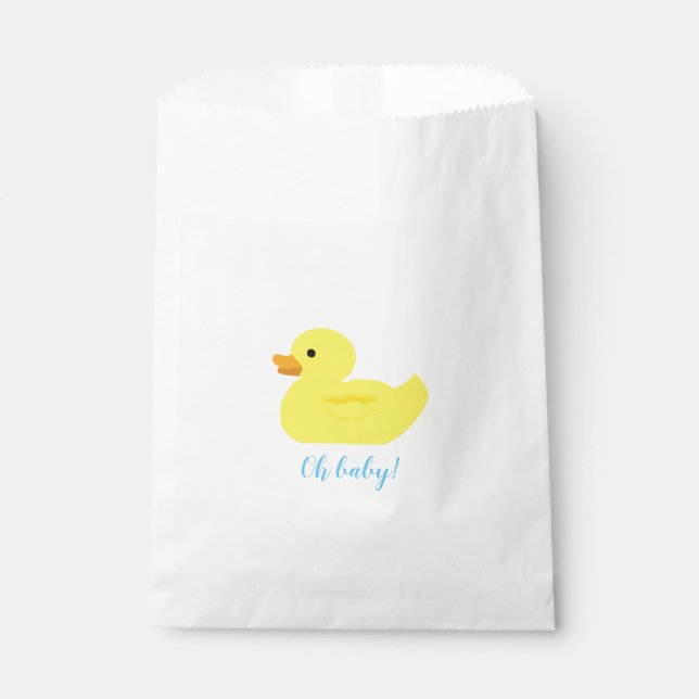 Rubber Duck Party Baby Shower BABY Favour Bags (Front)
