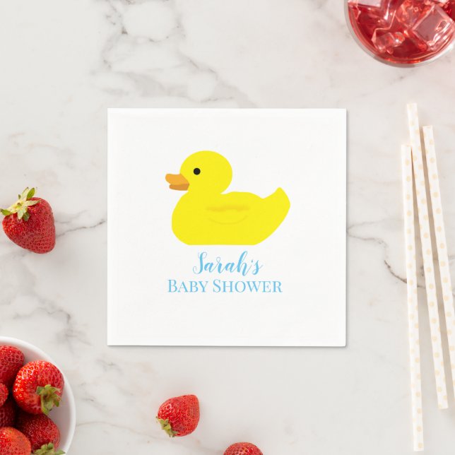 Rubber Duck Party Baby Shower BABY Napkin (Insitu)