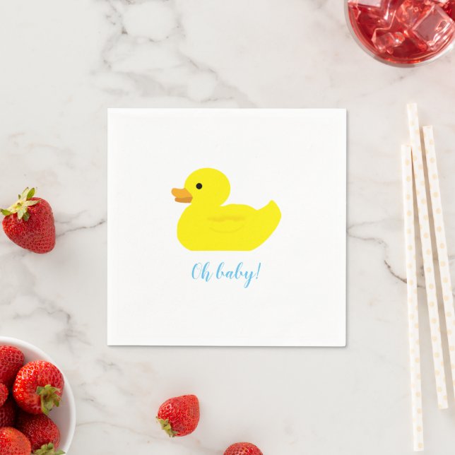 Rubber Duck Party Baby Shower Baby Napkins (Insitu)