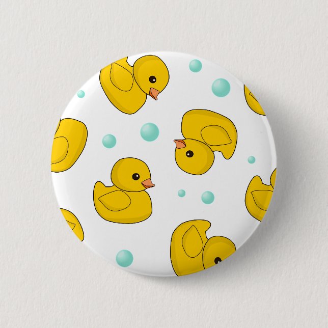 Rubber Duck Pattern 6 Cm Round Badge (Front)