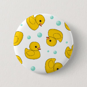 Rubber Duck Pattern 6 Cm Round Badge