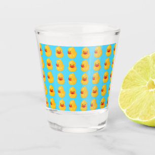 Rubber Duck Pattern Blue Print Shot Glass