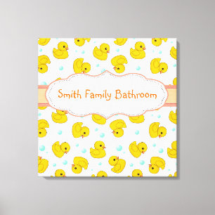 Rubber Duck Pattern Canvas Print