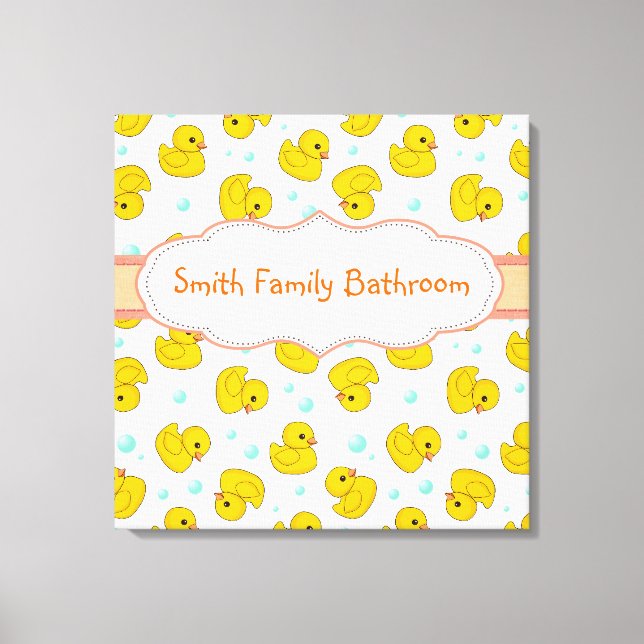 Rubber Duck Pattern Canvas Print (Front)