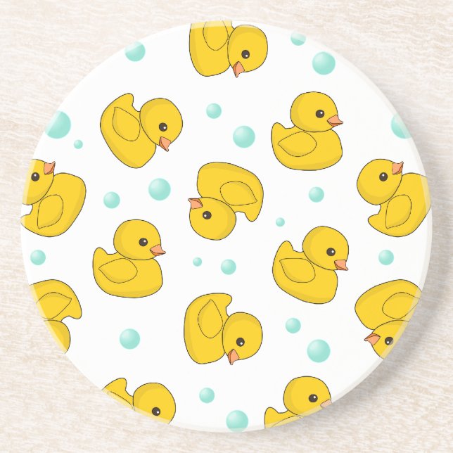 Rubber Duck Pattern Coaster (Front)