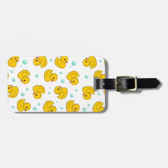 Rubber Duck Pattern Luggage Tag (Front Horizontal)