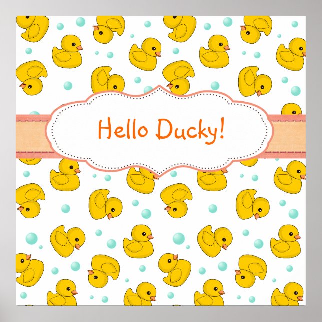 Rubber Duck Pattern Poster (Front)