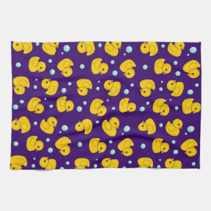 Rubber Duck Pattern Tea Towel