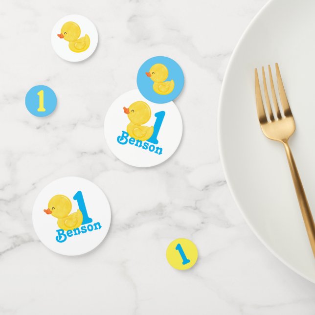 Rubber Duck Personalised Birthday Confetti (Group)
