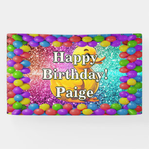 Rubber Duck Personalised character birthday banner