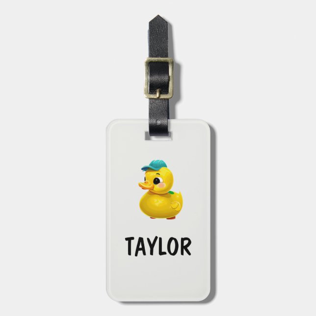 Rubber Duck Personalised Colourful Bag Backpack Luggage Tag (Front Vertical)
