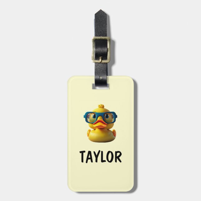 Rubber Duck Personalised Colourful Bag Backpack Luggage Tag (Front Vertical)
