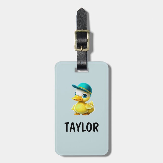 Rubber Duck Personalised Colourful Bag Backpack Luggage Tag (Front Vertical)