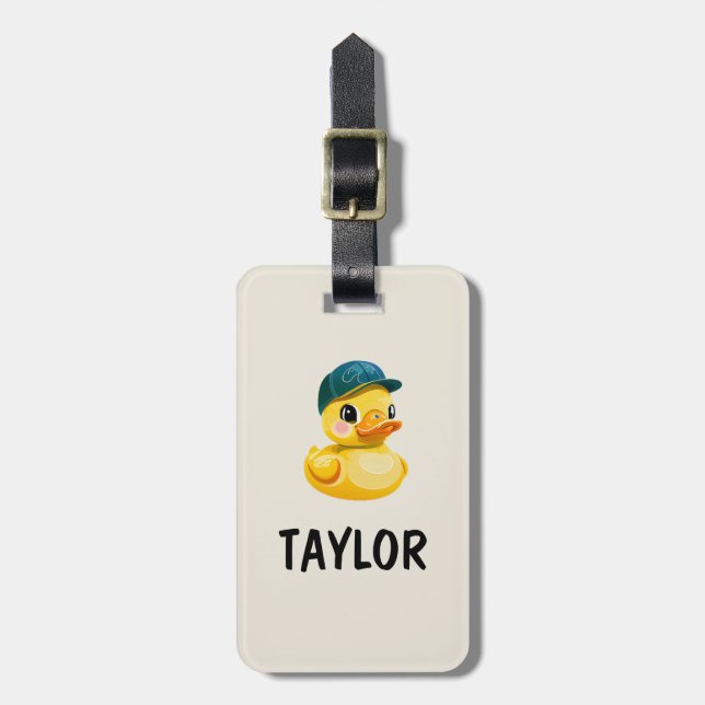 Rubber Duck Personalised Colourful Bag Backpack Luggage Tag (Front Vertical)
