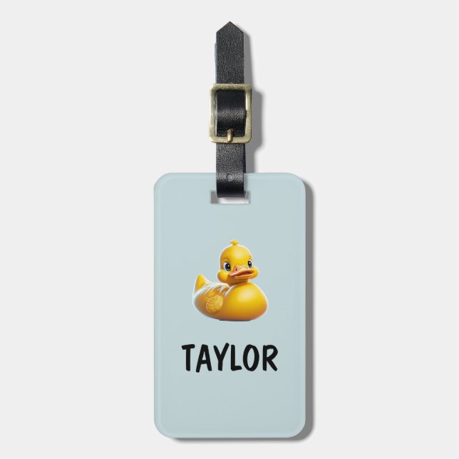 Rubber Duck Personalised Colourful Bag Backpack Luggage Tag (Front Vertical)