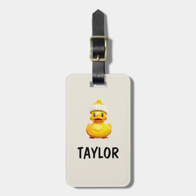 Rubber Duck Personalised Colourful Bag Backpack Luggage Tag (Front Vertical)