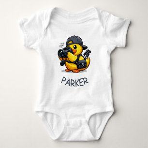 Rubber Duck Photographer Baby Bodysuit
