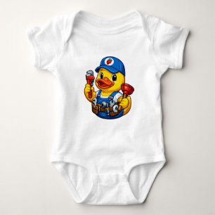 Rubber Duck Plumber Baby Bodysuit