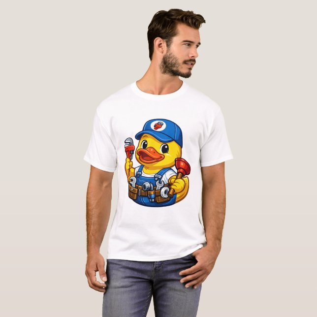 Rubber Duck Plumber T-Shirt (Front Full)