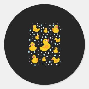 Rubber Duck Print Classic Round Sticker