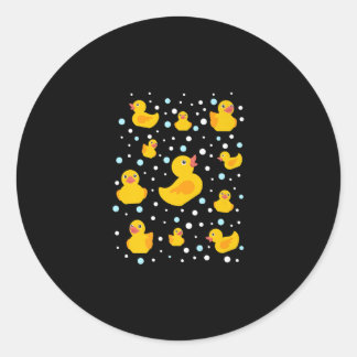 Rubber Duck Print Classic Round Sticker