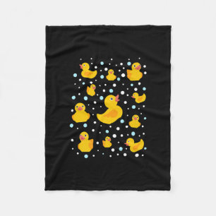 Rubber Duck Print Fleece Blanket