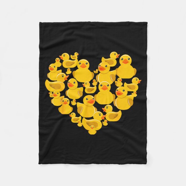 Rubber Duck Quack For Men Women Boy Girls Valentin Fleece Blanket (Front)